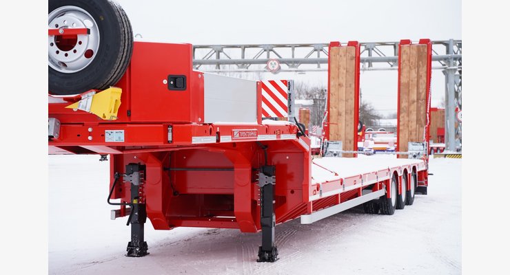 Полуприцеп-тяжеловоз Тверьстроймаш Original 993931 L40 — гусак и опорные устройства