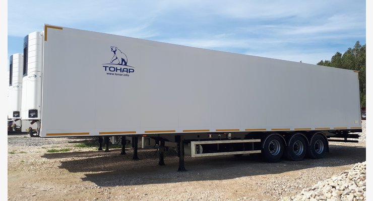 Полуприцеп рефрижератор Тонар R3-13 модель 97861 — боковой вид